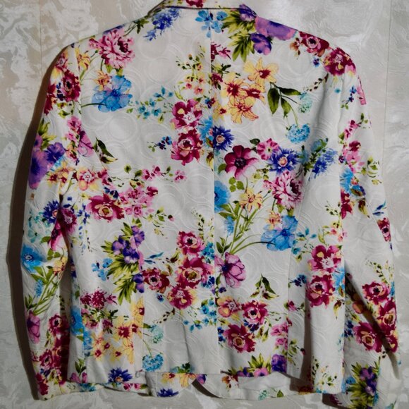 Vintage Draper's & Damon's Floral Blazer | Petite M - Picture 4 of 4